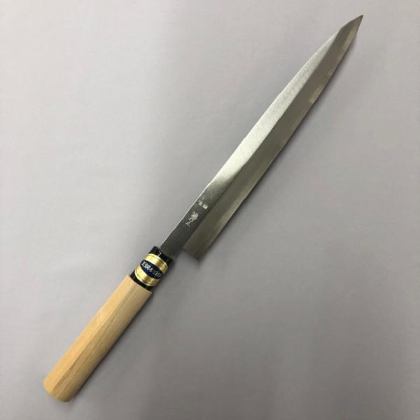 柳刃 刺身 包丁 24cm 240mm 片刃 ハガネ製 鋼 日本鋼 家庭用 業務用 プロ用 研げる 魚 三枚おろし さばく 引く 和包丁 最高級 手作り 福の太 日本製