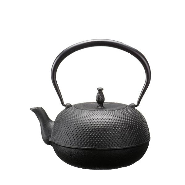 未使用品　南部松雲堂造　１５型アラレ　鉄瓶　南部鉄瓶　南部鉄器　鉄瓶 OIGEN（オイゲン） 伝統工芸品 南部鉄瓶 観月 アラレ 1.2L 黒 内部