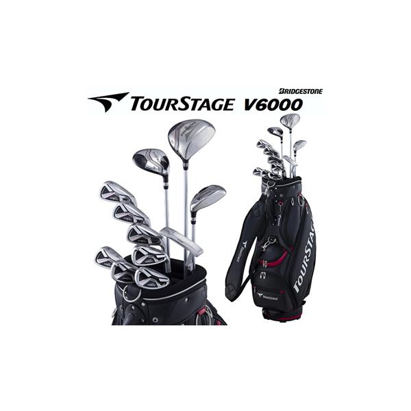 BRIDGESTONE GOLF ブリヂストンゴルフ TOURSTAGE ツアーステージ V6000 セットクラブ 「 メンズクラブ11本セット&amp;キャディバッグ付き(12点セット) 」