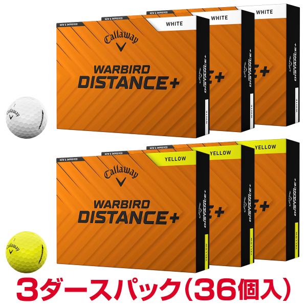 【まとめ買い】 キャロウェイ 日本正規品 WARBIRD DISTANCE+ ウォーバード ディスタンスプラス 2025モデル ゴルフボール3ダースパック(36個入)