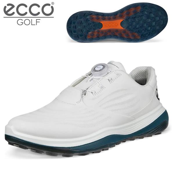 素材：天然皮革 with ECCO防水メンブレン(防水仕様)ミッドソール：PHORENE(PU)+EVAアウトソール：TPUカラー：WHITE/PETROL(61203)