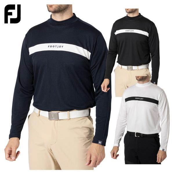 フットジョイ FOOTJOY ゴルフウエア メンズ 長袖モックネックシャツ 吸汗速乾 UVケア 「 FJ-F24-S02 」 秋冬ウエア 【当店在庫品】