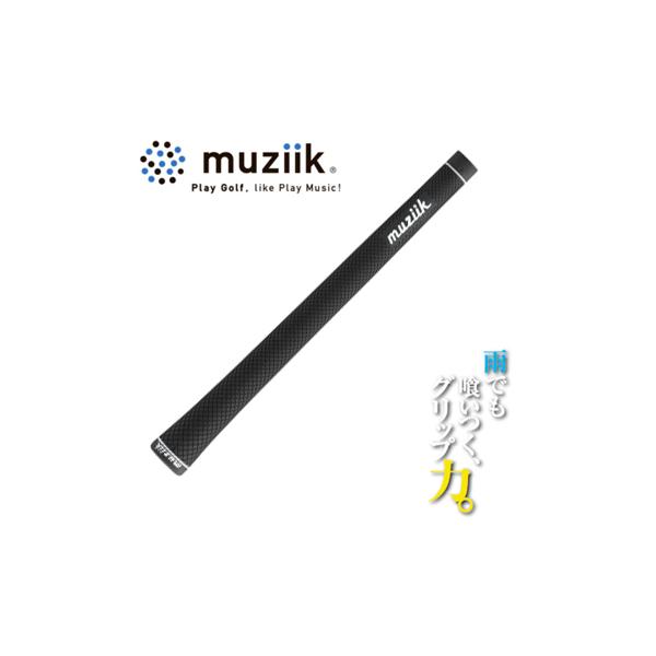 Muziik ムジーク日本正規品 DRY COMPOUND RUBBER (ドライコンパウンドラバー) ウッド＆アイアン用ゴルフグリップ 単品(1本) 「カラー：ツアーブラック」