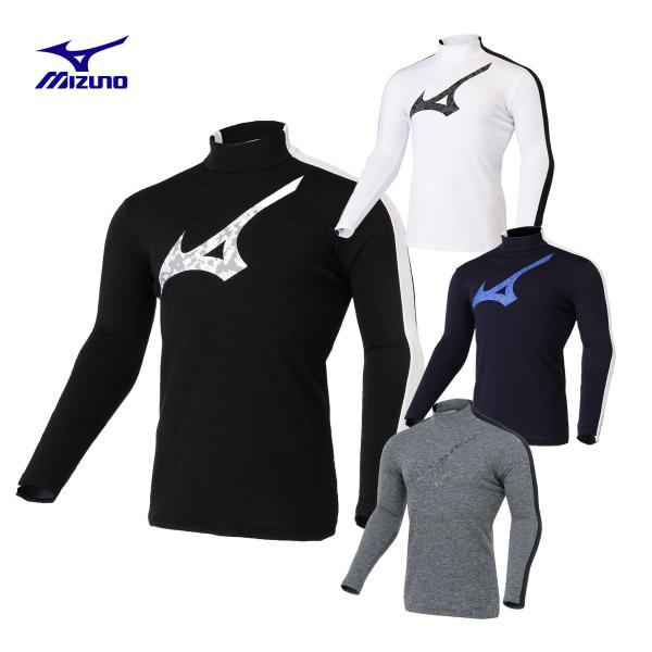MIZUNO ミズノ正規品 リサイクル素材 バイオネクスト ストレッチフリース ハイネック長袖アンダーシャツ ゴルフウエア 秋冬ウエア 「E2MJ2502」 【当店在庫品】