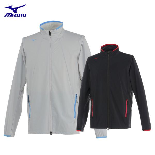 【ENGタイムセール】ミズノ MIZUNO ゴルフウエア メンズ ジャケット 年間着れる マルチウインドブレーカー ベスト 2way 撥水 ストレッチ 「 E2JEA502 」