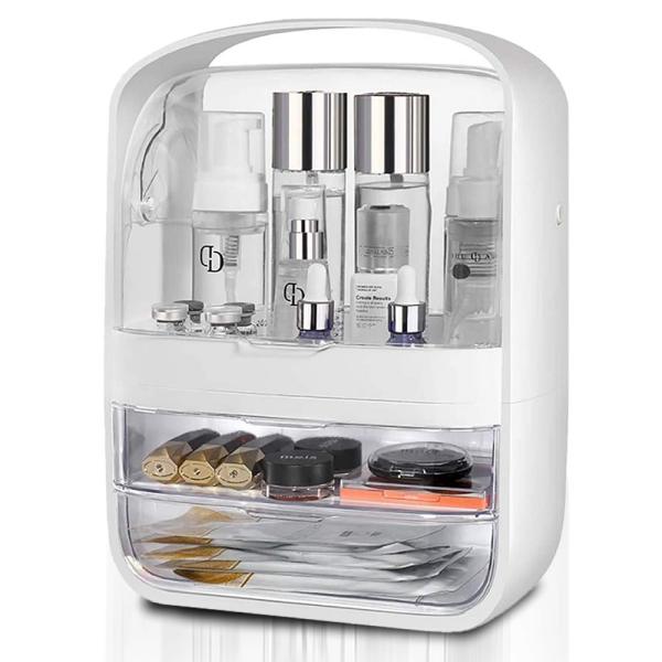 防塵・防水:蓋付きメイクボックスで浴室、台所に置いても大丈夫です丈夫な材質を採用し耐久性も兼ね備えた化粧品収納ケースです匂いなく、お化粧品を綺麗に保護して、使い勝手がいいです整理超簡単:透明なので中身が一目瞭然整理しやすくて、忙しい朝もメイ...