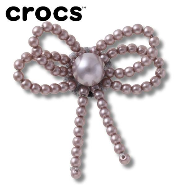 クロックス crocs ジビッツ Celestial Grey Pearl Bow 10019694 アクセサリー メール便送料無料