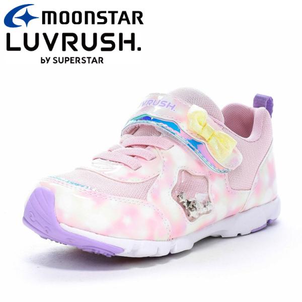 ムーンスター LV 1274 モヤキッズ ピンク 12241664 ラブラッシュ 子供靴 キッズ ジュニア スニーカー