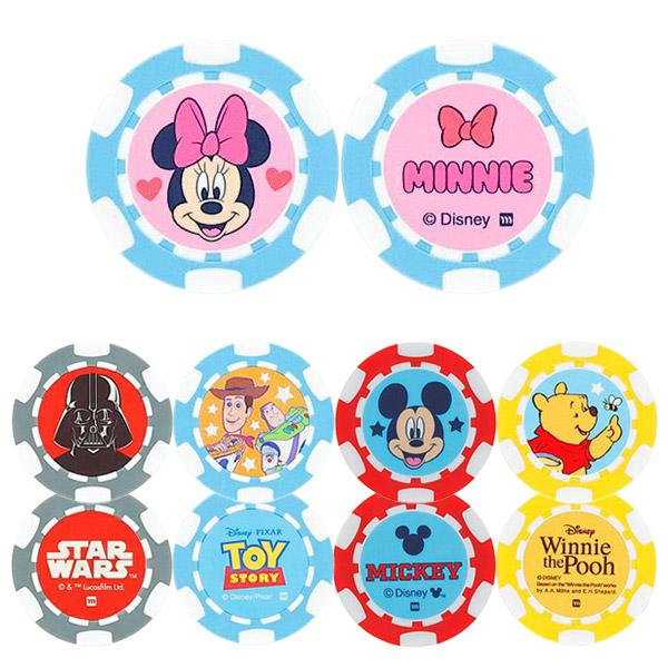 ディズニー コインマーカー ゴルフ チップ風マーカー キャラクターグッズ メール便送料無料