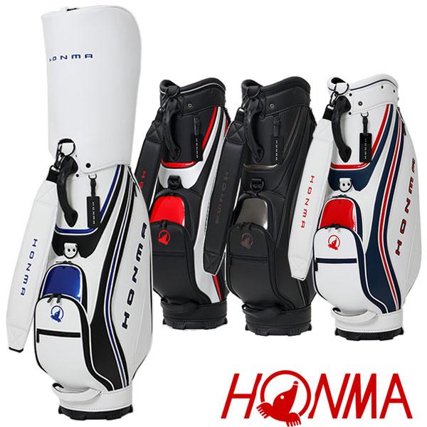 HONMA キャディバッグ キャスター付 黒×白 男女兼用 HONMA GOLF（本間ゴルフ） キャディバッグ 8.5型 CB12421 キャスター