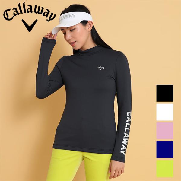Callaway キャロウェイ メタリックロゴ長袖モックネックシャツ