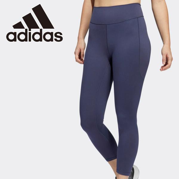 [アディダス]XSサイズ スポーツタイツ スタジオ ギャザー 7/8丈タイツ adidas（アディダス） W YOGA STO 7/8タイツ CE688-HC6638 レディース