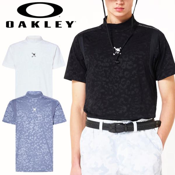 【新品】OAKLEY SKULL モックミドラー　モックネック　ゴルフウェア OAKLEY（オークリー） ゴルフ Skull Spotted Jacquard モックネック