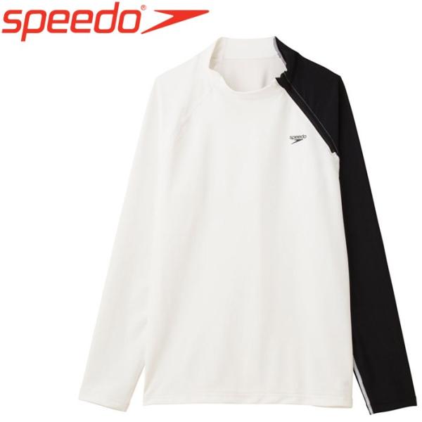 speedo（スピード） 水泳 ロングスリーブジップラッシュガード メンズ