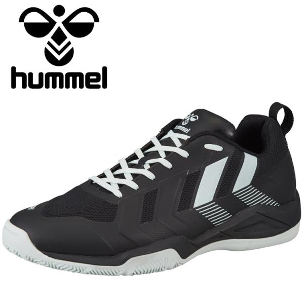 インドアソルジャー NEO 2　ブラック×ライトブルー　【hummel|ヒュンメル】ハンドボールシューズhas8044-9067