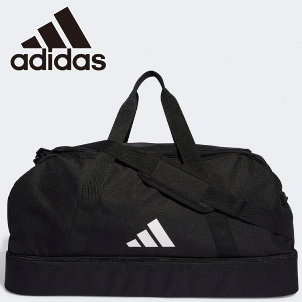 サッカー用品をすべて持ち運ぶのに最適なアディダスのTiro Leagueダッフルバッグ。ハードケース付きのボトムコンパートメントは貴重品を安全に整理でき、サイドのメッシュポケットはウォーターボトルの収納に最適。ギアの快適な持ち運びに役立つ調...