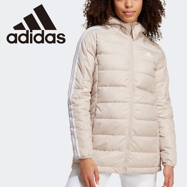 adidas（アディダス） W ESS 3S ライトダウン フーディジャケット