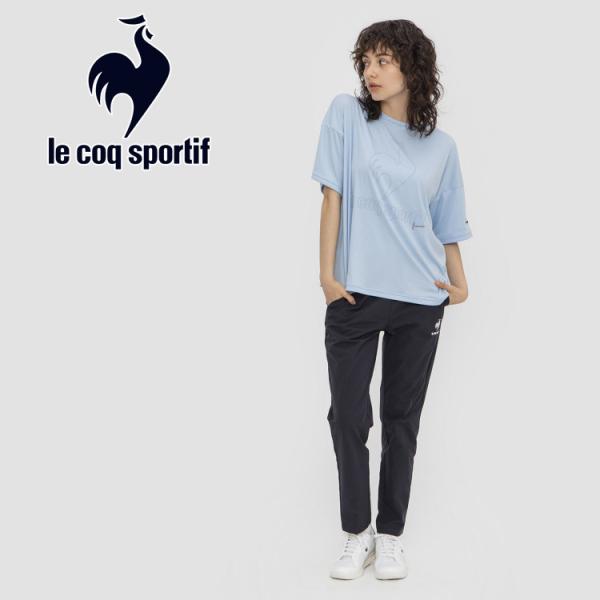 メール便送料無料 ルコック スポルティフ lecoqsportif クロスパンツ ロングパンツ ズボン ボトムス 撥水 トレーニング レディース QMWUJG20-NV