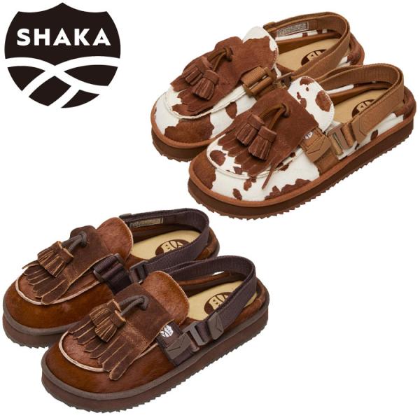 SHAKA（シャカ） MOC MULE TASSEL COWHAIR キルトタッセル付きミュール