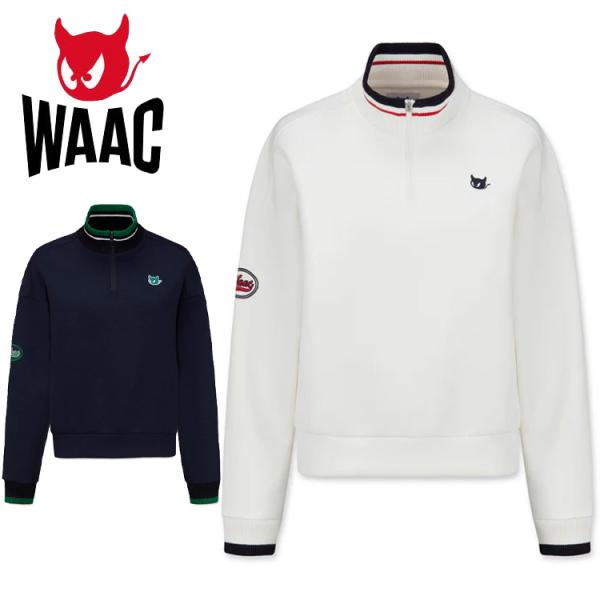 WAAC ワック ダンボールニット スポーティーハーフジップ レディース