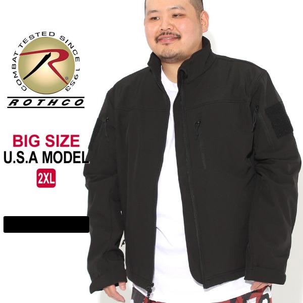 希少サイズ★ROTHCO ブルゾン　ブラック　大きいサイズ　ビッグサイズ　4ＸＬ ROTHCO（ロスコ） [ビッグサイズ] ジャケット フリースライナー ソフト