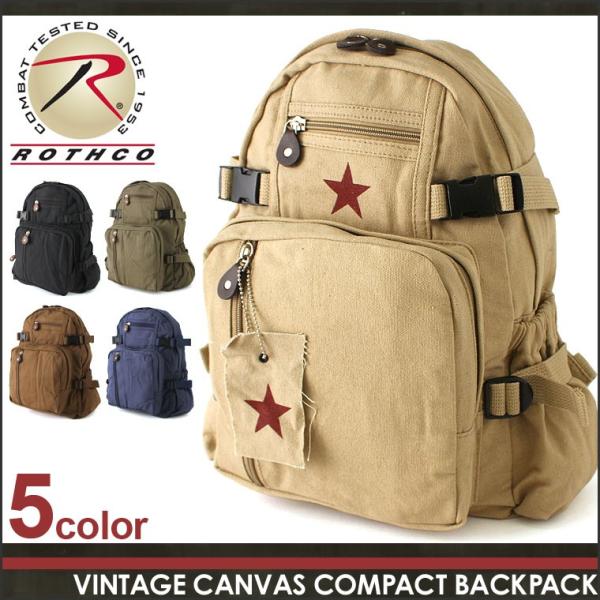 【正規代理店】 ロスコ バッグ リュック メンズ レディース ヴィンテージ加工 米軍 ROTHCO リュックサック バッグパック キャンバス ミリタリー 通学