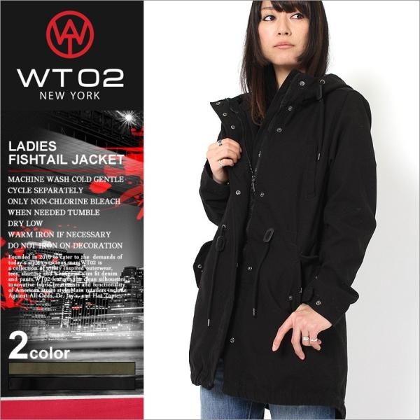 Wt02 モッズコート レディース きれいめ モッズコート ロング ブラック