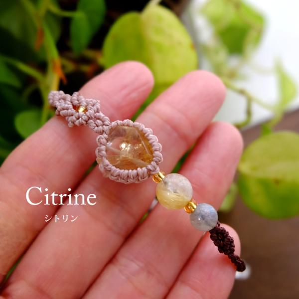 天然シトリン 虹入り（ブラジル産）・アクアマリン（パキスタン産 