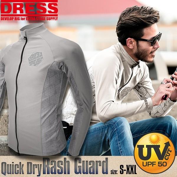 熱中症対策 日焼け ラッシュガード メンズ レディース おしゃれ 18 ライトグレー Dress パーカー 5のつく日はポイント10倍 Dress 067 Dress公式ショップ 通販 Yahoo ショッピング