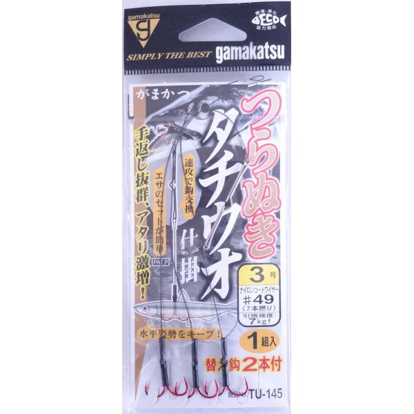 がまかつ  つらぬきタチウオ仕掛 3号 1組入　替え鈎2本付 342055