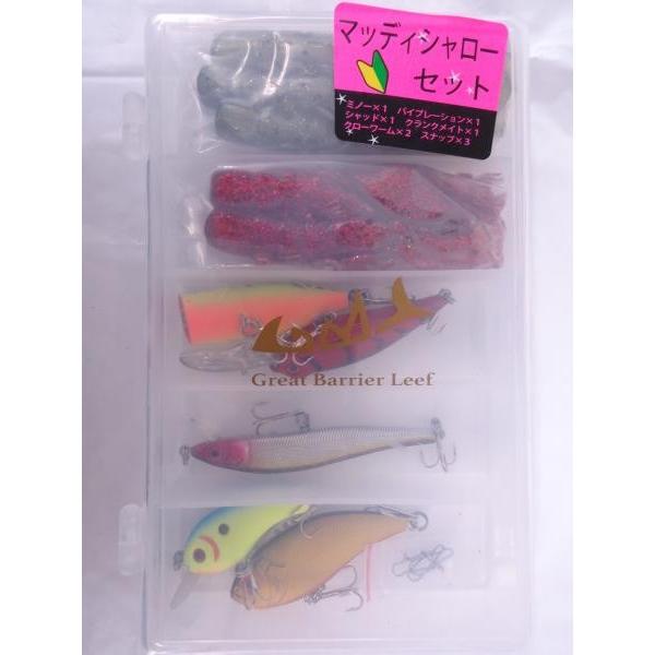 マッディシャロー ルアー 5個セット+ワーム 600382 ビギナー向キ  