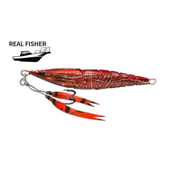 リアルフィッシャー 海老ジグ 150g サラサエビレッド 504366