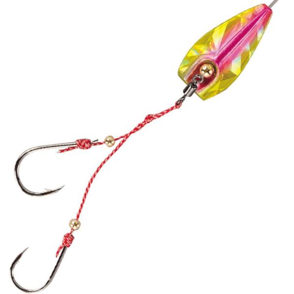 メーカー：ハヤブサ商品名：無双真鯛 貫撃遊動テンヤ 約４５ｇSE105鈎種・カラー：　小鯛・白鈎：　上鈎　14号/下鈎　12号ハリス：　8号リフト＆フォールで妖しくゆらめくインチク形状。ロングシャンクが海エビをしっかりホールドする小鯛鈎を使...