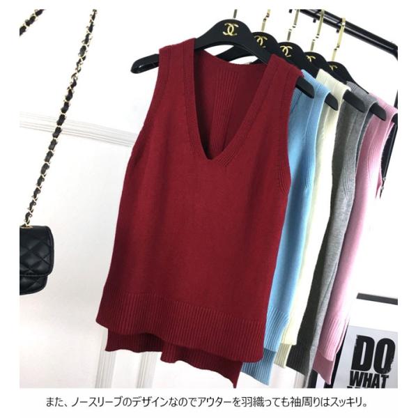 ベスト ニットベスト チョッキ ショートニット レディース ノースリーブ 無地 薄手 スリット入り Vネック 秋新作 Buyee Buyee Japanese Proxy Service Buy From Japan Bot Online