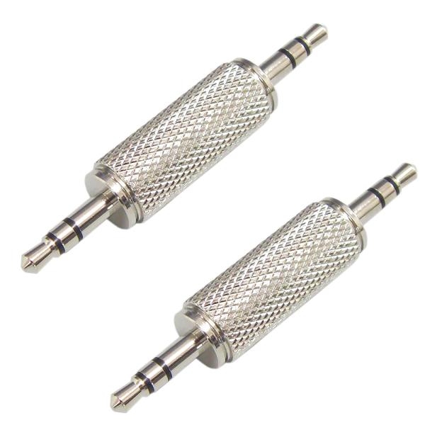富士パーツ商会 3.5mm ステレオミニプラグ オス-オス 変換アダプタ 2個