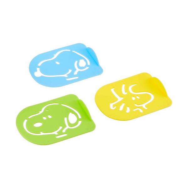 オーエスケー　スヌーピー　ふりかけプレート3枚セット　LS-3　お弁当屋お菓子を楽しくデコレーション●サイズ：80Ｘ59ＸＨ12ｍｍ●材質：ポリプロピレン（耐熱温度140度） ●日本製