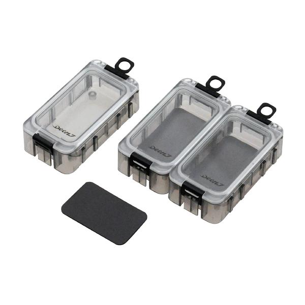 ボックス左右にはめ込める溝があり、好きなだけ拡張可能。シール付きのマグネットシートが付属されており、内部底面、もしくは蓋の表か裏に貼り付ける形での使用も可能。またシーリング材がついており、密封状態を保てるのと、シーリング材自体が蓄光素材にな...