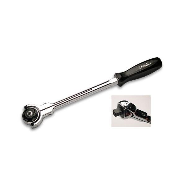 【製品仕様】全長：275mmギア数：100枚ヘッド幅：42.4mmヘッド高さ：31.8mmラチェットヘッドを自由に回転させられるため、横向きで回すだけでなく、角度をつけて障害物を避けたりドライバーのように立てて早回しすることもできます。多様...