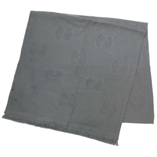 GUCCI グレー GGパターン ストール 140x140cm GUCCI（グッチ） ストール グレー GGパターン 573682 未使用 美品