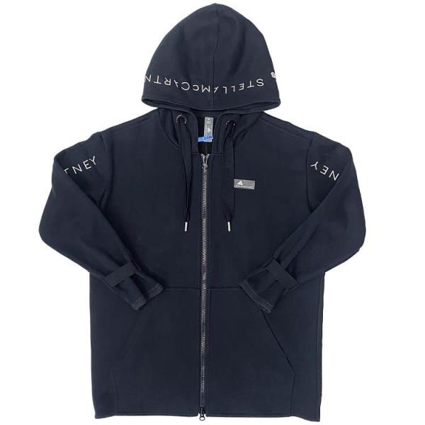 ステラマッカートニー × アディダス ブルゾン ブラック EA2554 ec-20509 Ｍサイズ クリーニング済み 美品 綿 100％ 中古 STELLA McCARTNEY × adidas アパレル 長袖 フーディー ジップ ロゴ コラボ 人気 レディース メンズ 黒 シンプル ブランド 本物 鑑定済み Stella McCartney（ステラ・マッカートニー） × アディダス ブルゾン