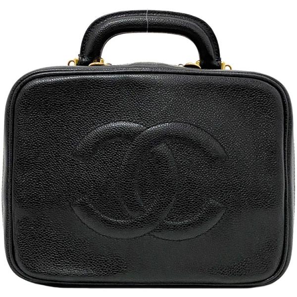 CHANEL シャネル ハンドバッグ バニティ バッグ ブラック ゴールド