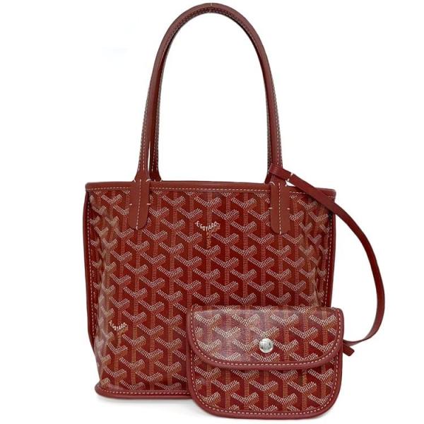 GOYARD ゴヤール トートバッグ アンジュ ミニ f-21628 レッド 美 GOYARD ゴヤール トートバッグ アンジュ ミニ f-21628 レッド 美