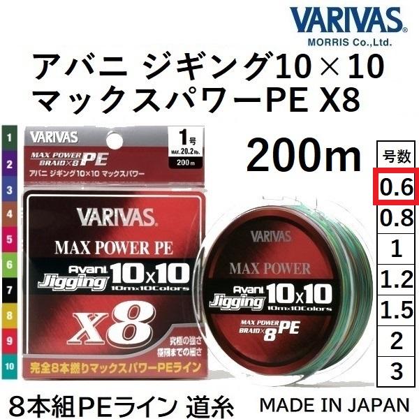 VARIVAS バリバス/VARIVAS アバニ ジギング10×10 マックスパワー VARIVAS バリバス/VARIVAS アバニ ジギング10×10 マックスパワー