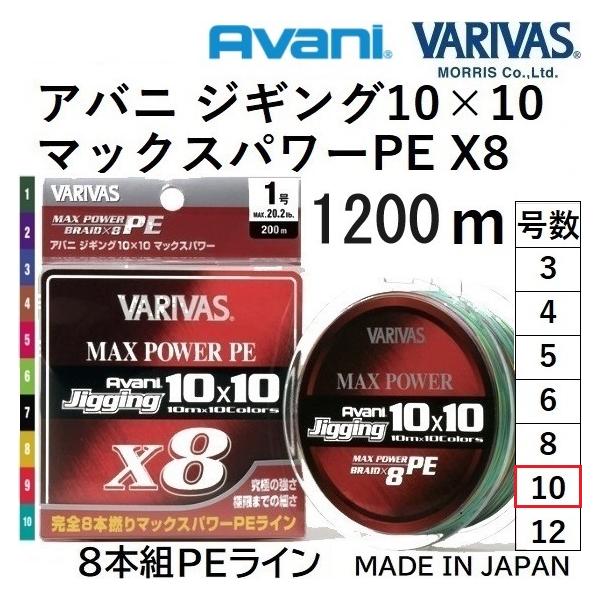 VARIVAS（バリバス） アバニ ジギング10×10 マックスパワーPE X8