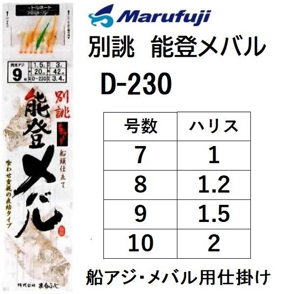 まるふじ・マルフジ 別誂 能登メバル D-230 7, 8, 9, 10号 7本針 まるふじ・マルフジ 別誂 能登メバル D-230 7, 8, 9, 10号 7本針