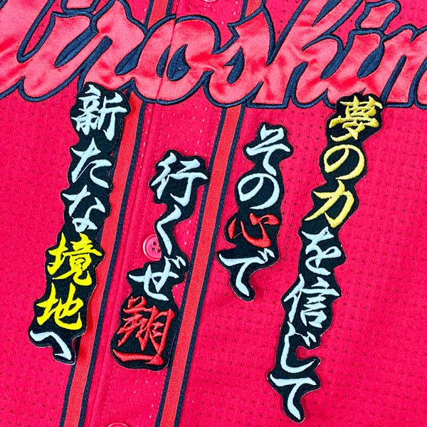 ☆送料無料☆広島 カープ 二俣翔一 応援歌 黒布 応援 刺繍 ワ ッペン