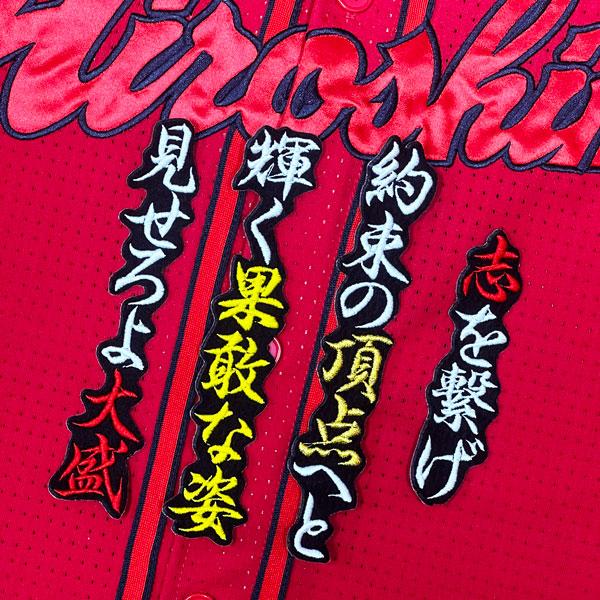 ☆送料無料☆広島 カープ 大盛穂 応援歌 黒 応援 刺繍 ワ ッペン