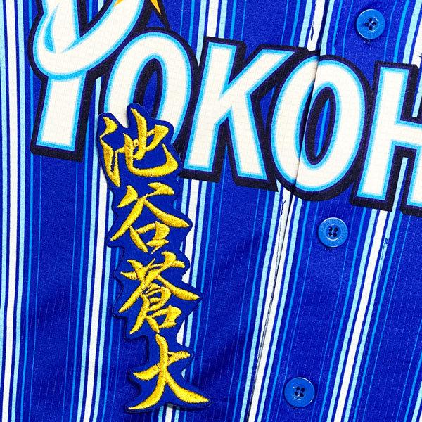 ☆送料無料☆横浜 DeNA ベイスターズ 池谷蒼大 ネーム 2 青 刺繍 