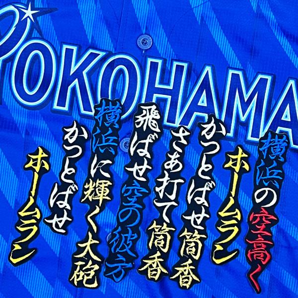 ☆送料無料☆横浜 DeNA ベイスターズ 筒香嘉智 応援歌 黒 応援 刺繍