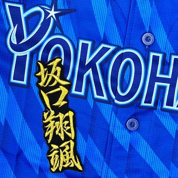 ☆送料無料☆横浜 DeNA ベイスターズ 坂口翔颯 ネーム 2 黒 応援 刺繍 